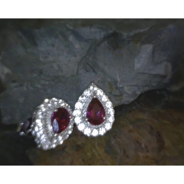 silver earrings with stones Vulcan's Forge LLC KANSAS CITY, MO