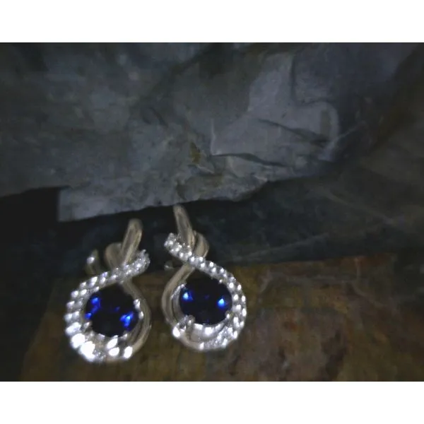 silver earrings with stones Vulcan's Forge LLC KANSAS CITY, MO