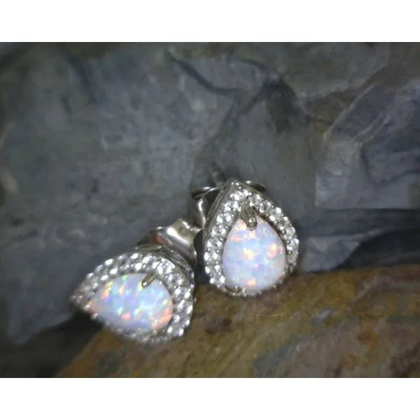 silver earrings with stones Vulcan's Forge LLC KANSAS CITY, MO