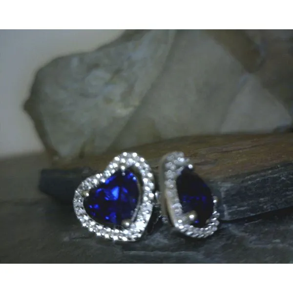 silver earrings with stones Vulcan's Forge LLC KANSAS CITY, MO