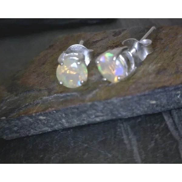 silver earrings with stones Vulcan's Forge LLC Kansas City, MO