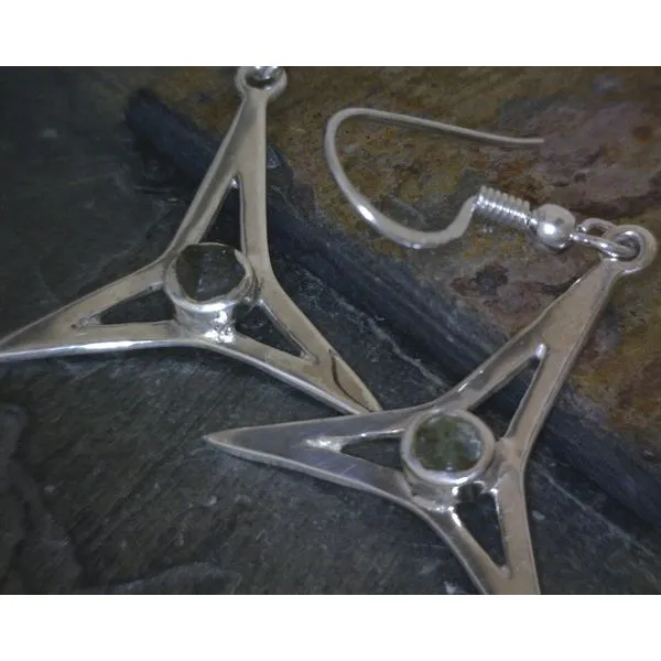 silver earrings with stones Vulcan's Forge LLC Kansas City, MO