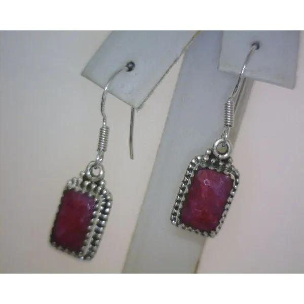 silver earrings with stones Vulcan's Forge LLC Kansas City, MO
