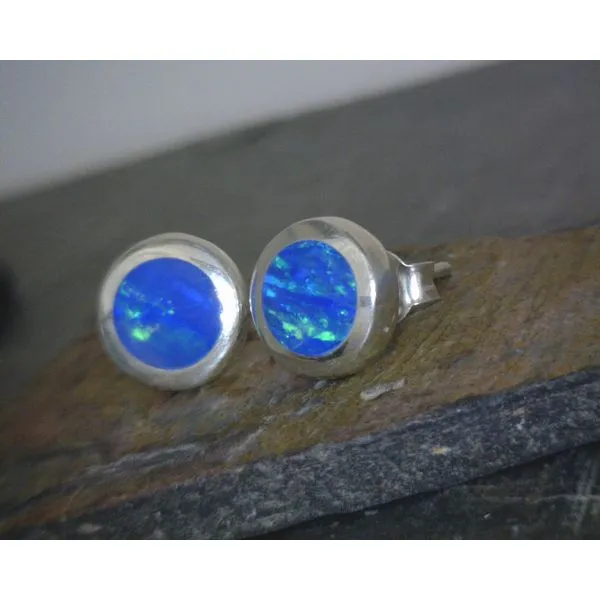 silver earrings with stones Vulcan's Forge LLC Kansas City, MO