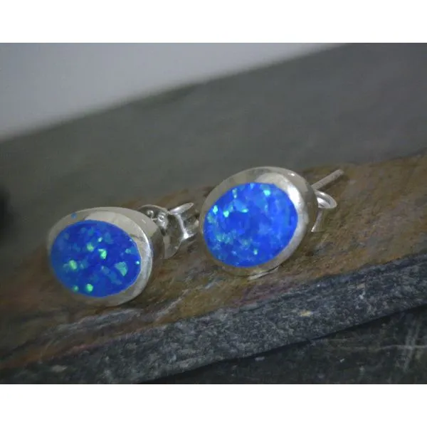 silver earrings with stones Vulcan's Forge LLC Kansas City, MO