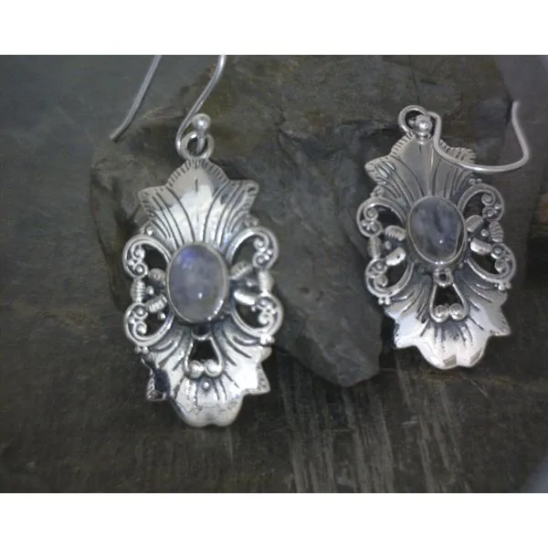 silver earrings with stones Vulcan's Forge LLC Kansas City, MO