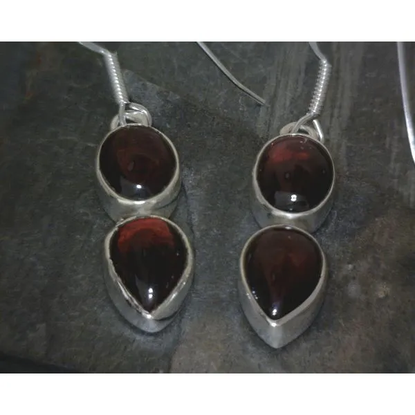 silver earrings with stones Vulcan's Forge LLC Kansas City, MO