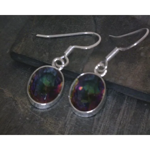 silver earrings with stones Vulcan's Forge LLC Kansas City, MO