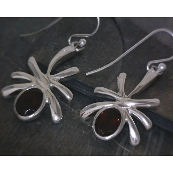 silver earrings with stones Vulcan's Forge LLC Kansas City, MO
