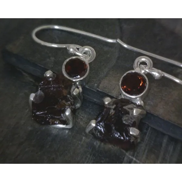 silver earrings with stones Vulcan's Forge LLC Kansas City, MO
