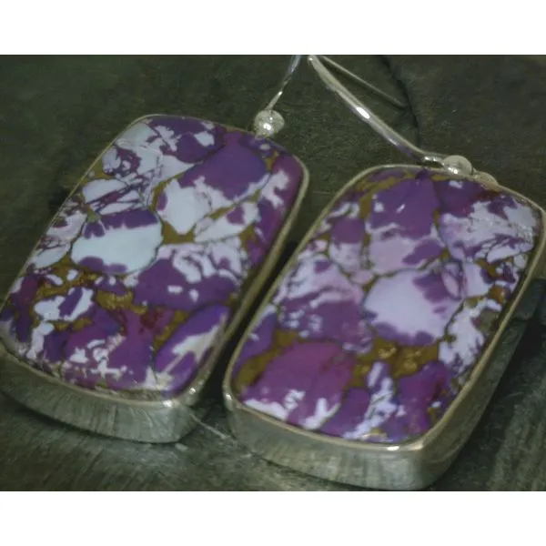 silver earrings with stones Vulcan's Forge LLC Kansas City, MO