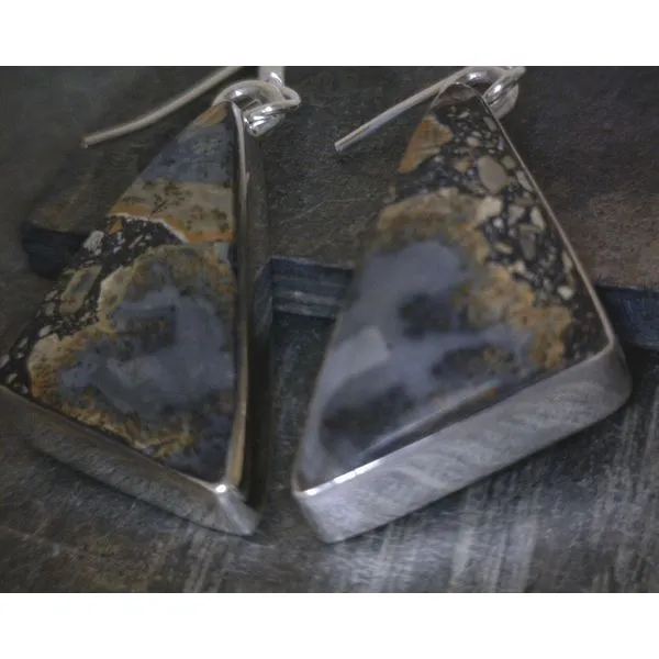 silver earrings with stones Vulcan's Forge LLC Kansas City, MO