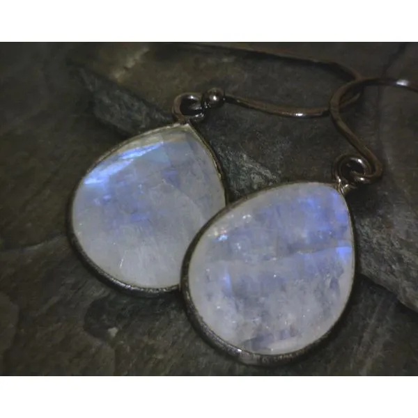 silver earrings with stones Vulcan's Forge LLC Kansas City, MO