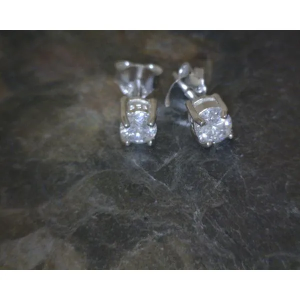 Sterling 4mm CZ Stud Earrings Vulcan's Forge LLC Kansas City, MO