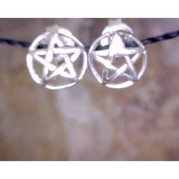 Sterling Pentacle Studs Vulcan's Forge LLC KANSAS CITY, MO