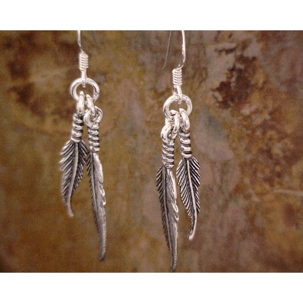 Sterling Multi Feathers Dangles Vulcan's Forge LLC Kansas City, MO