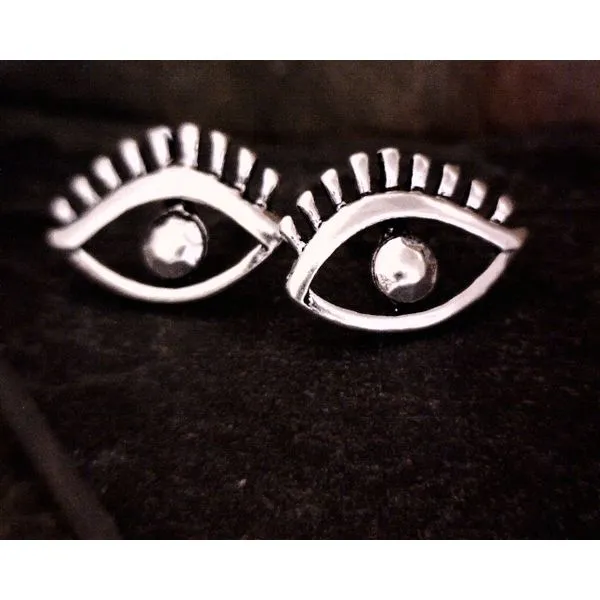 Sterling Evil Eye Studs Vulcan's Forge LLC Kansas City, MO