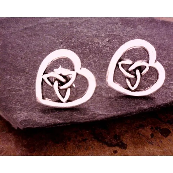 SS Celtic Knot Heart Studs Vulcan's Forge LLC KANSAS CITY, MO