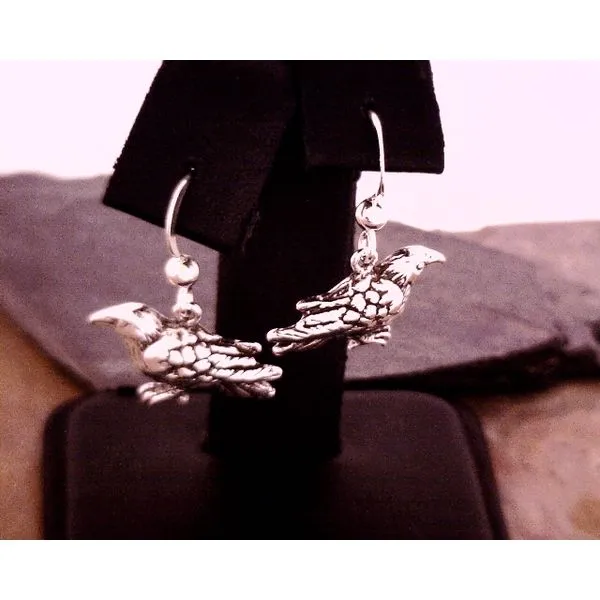 SS Raven Drop Earrings Vulcan's Forge LLC KANSAS CITY, MO