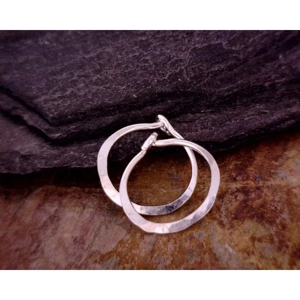 Sterling Hammered Flat Hoops Vulcan's Forge LLC KANSAS CITY, MO
