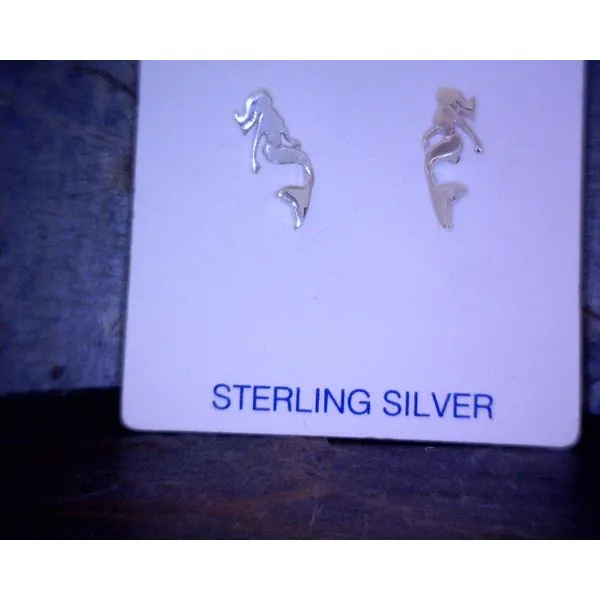 Sterling Silver Mermaid Studs Vulcan's Forge LLC Kansas City, MO