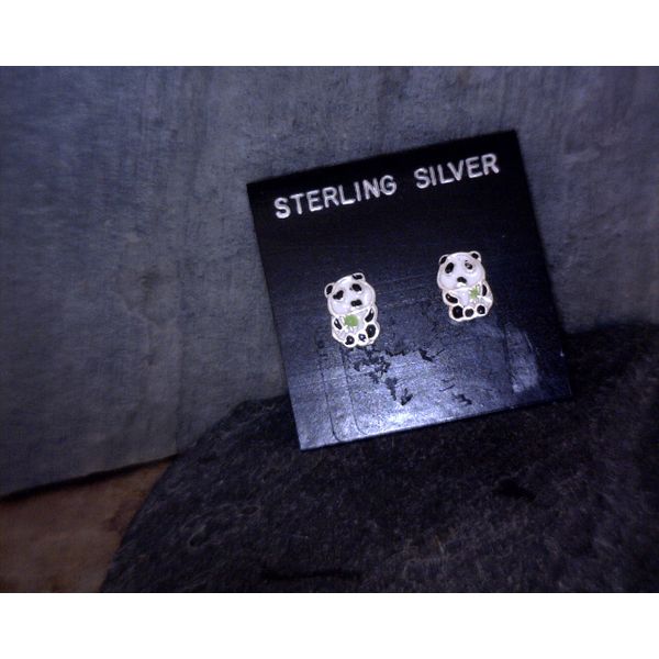 Sterling Silver Panda Earrings Vulcan's Forge LLC Kansas City, MO