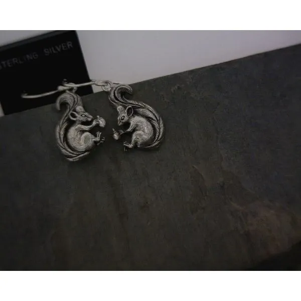 Sterling Silver Squirrel Earrings Vulcan's Forge LLC KANSAS CITY, MO
