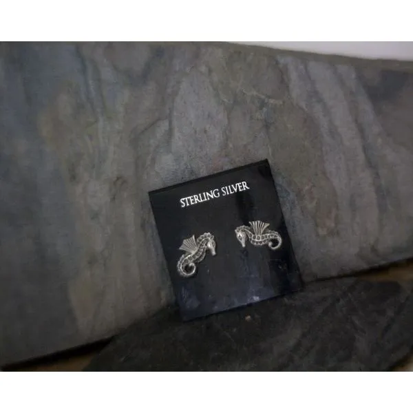 Sterling Silver Seahorse Earrings Vulcan's Forge LLC KANSAS CITY, MO