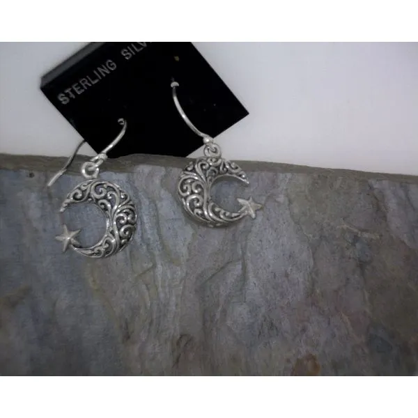 Sterling Silver Sun & Moon Earrings Vulcan's Forge LLC KANSAS CITY, MO