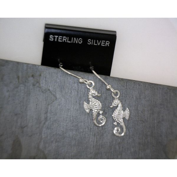 Sterling Silver Seahorse Earrings Vulcan's Forge LLC Kansas City, MO
