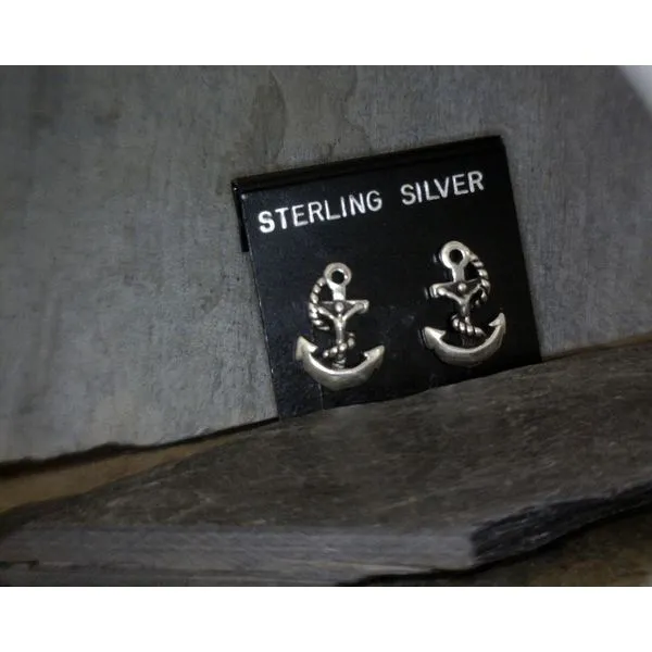 Sterling Silver Anchor Earrings Vulcan's Forge LLC Kansas City, MO