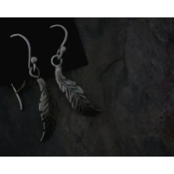 Sterling Silver Feather Earrings Vulcan's Forge LLC KANSAS CITY, MO