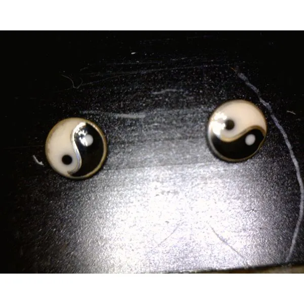 Sterling Yin Yang Stud Earrings Vulcan's Forge LLC Kansas City, MO