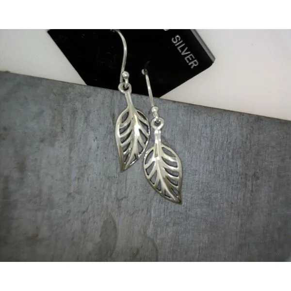 Sterling Silver Leaf Earrings Vulcan's Forge LLC KANSAS CITY, MO