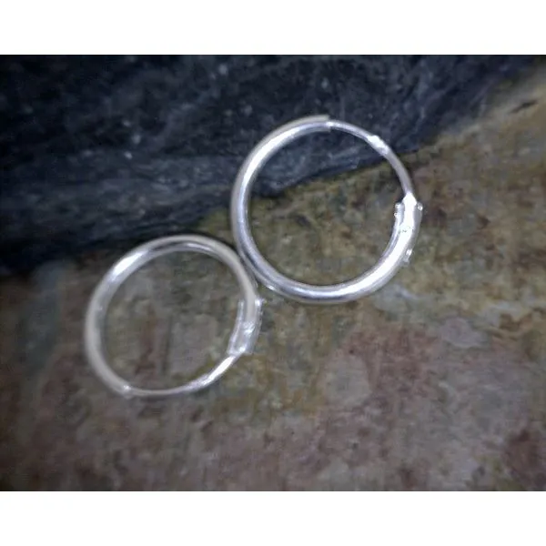 Small Sterling Silver Hoops 12mm Vulcan's Forge LLC Kansas City, MO