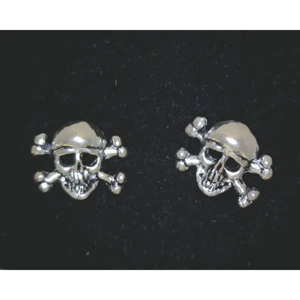 Skull and Crossbones Post Earrings Vulcan's Forge LLC Kansas City, MO