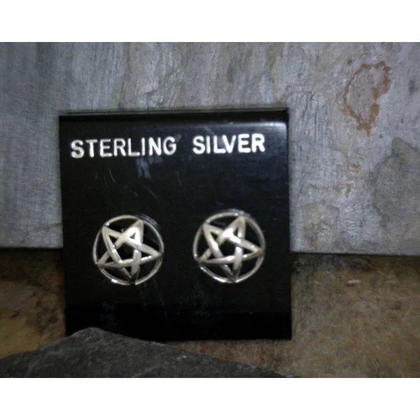 Sterling Silver Pentacle Studs Vulcan's Forge LLC Kansas City, MO
