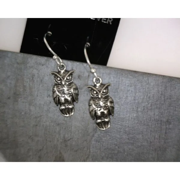 Sterling Owl Earrings Vulcan's Forge LLC Kansas City, MO