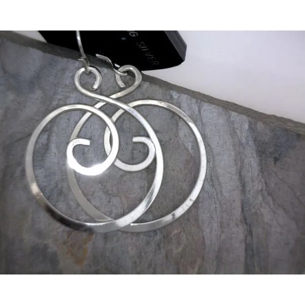 Sterling Silver Spiral Hoop Earrings Vulcan's Forge LLC Kansas City, MO