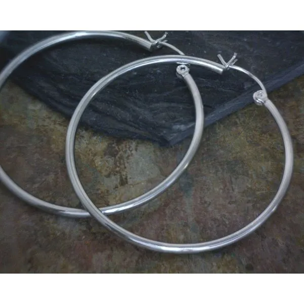 Sterling 30mm Hoop Earrings Vulcan's Forge LLC Kansas City, MO