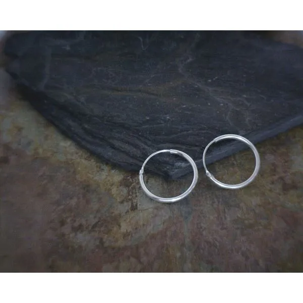 Sterling 14mm Hoop Earrings Vulcan's Forge LLC Kansas City, MO