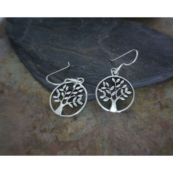 Sterling of Tree of Life Drop Earrings Vulcan's Forge LLC Kansas City, MO