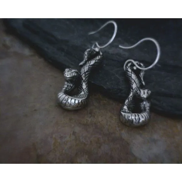 Sterling Snake Drop Earrings Vulcan's Forge LLC Kansas City, MO
