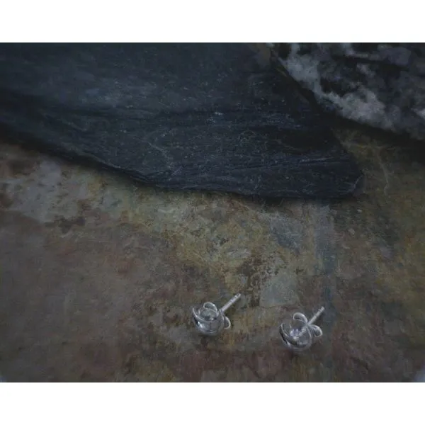 Sterling Cut Out Moon Stud Earrings Vulcan's Forge LLC Kansas City, MO