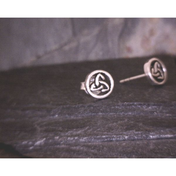 Sterling Triquetra in Circle Studs Vulcan's Forge LLC Kansas City, MO