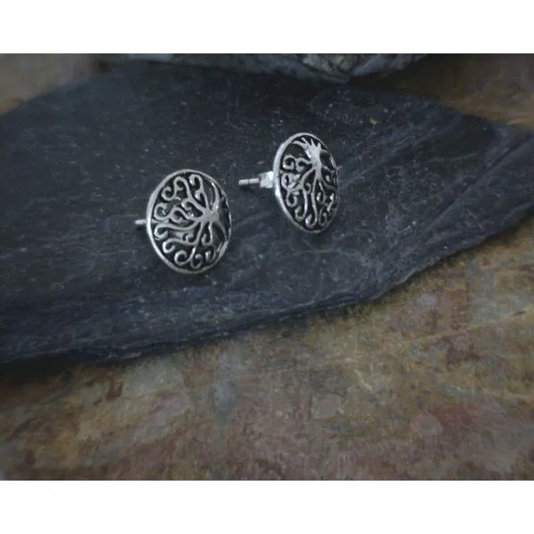 Tree of Life Stud Earrings Vulcan's Forge LLC Kansas City, MO