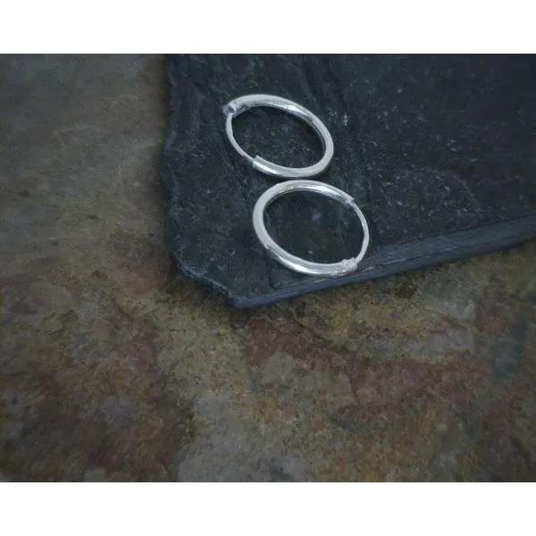 Sterling 12mm Hoop Earrings Vulcan's Forge LLC Kansas City, MO