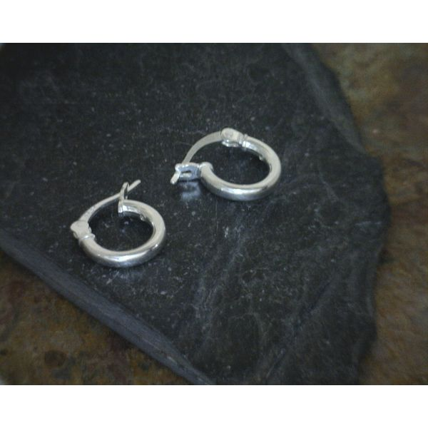 Silver Hoop Earrings 10mm Vulcan's Forge LLC Kansas City, MO