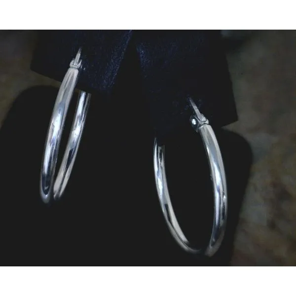 Sterling 25mm Hoop Earrings Vulcan's Forge LLC Kansas City, MO