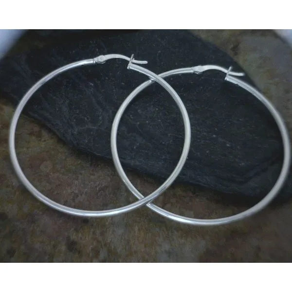 Sterling 50mm Hoop Earrings Vulcan's Forge LLC Kansas City, MO